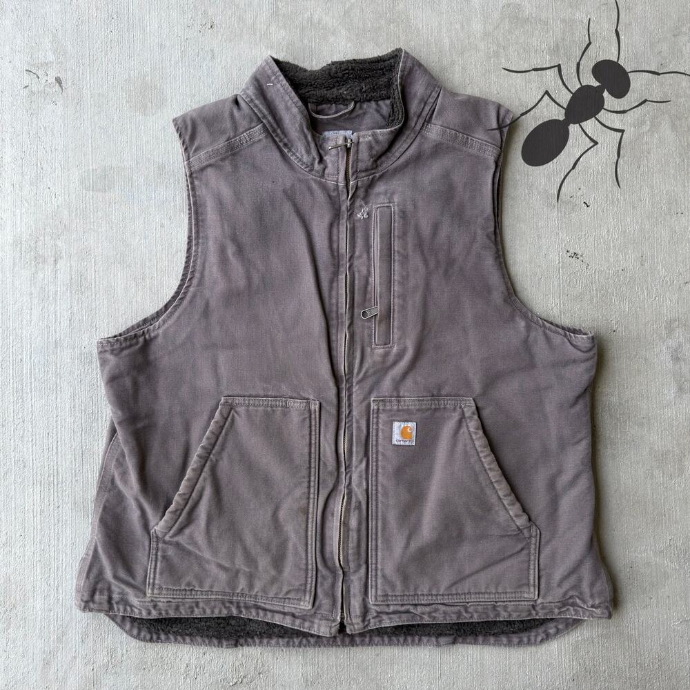 Carhartt WOMENS gray Sherpa work wear vest